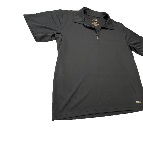 L.L. Bean Men’s 1/4 Zip Short Sleeve Performance Shirt - Navy Blue - Size L - Picture 3 of 9